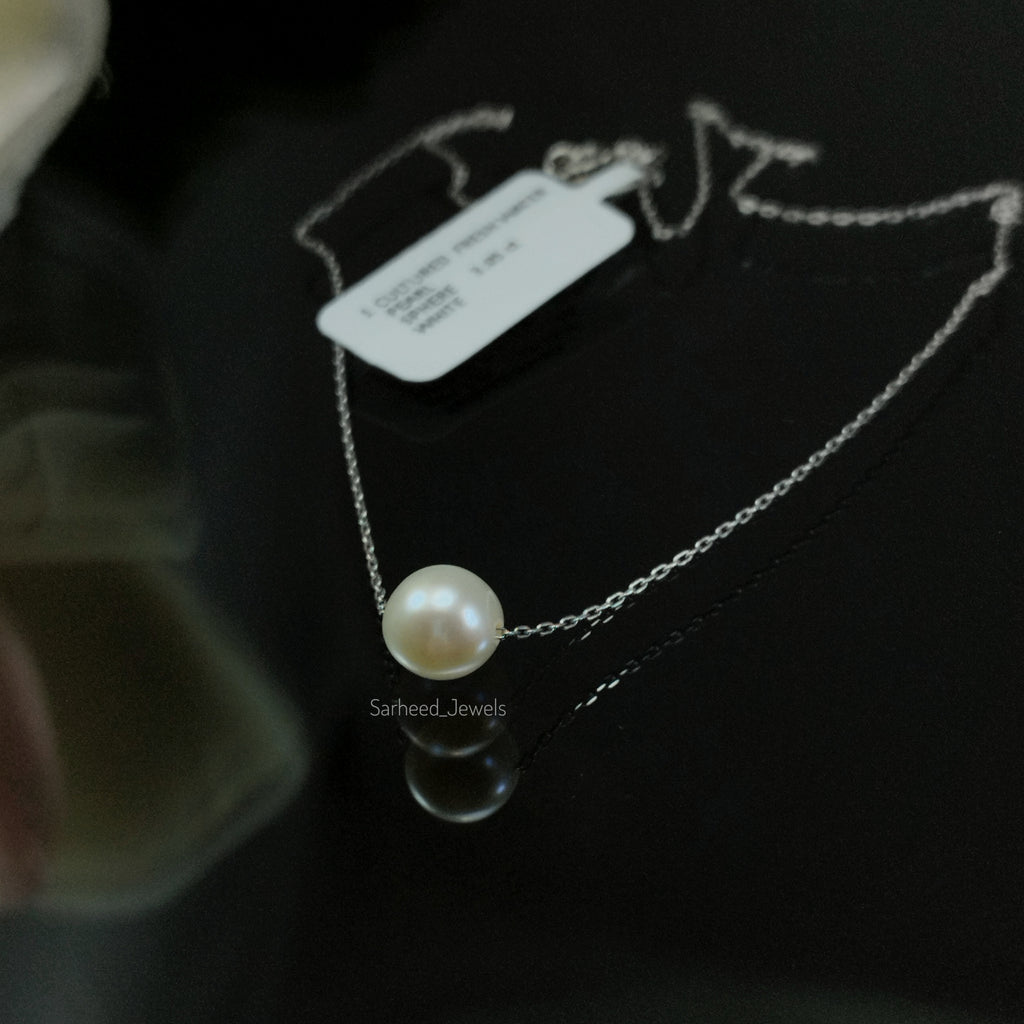 Fresh Water Pearl White Gold Necklace