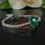 Natural Emerald and Diamond White Gold Bracelet