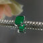 Natural Emerald and Diamond White Gold Bracelet