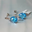 Natural Topaz and Diamond Gold Earrings