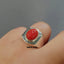Natural Coral Men Ring