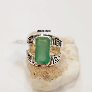 Natural Emerald Men Ring