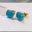 Natural Turquoise Gold Studs