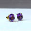 Natural Amethyst Gold Studs