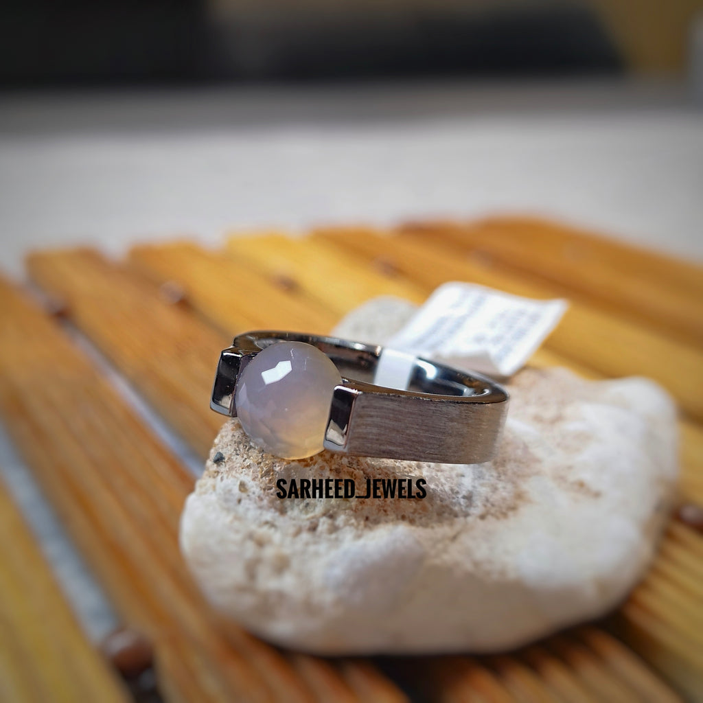 Natural Agate Men Ring