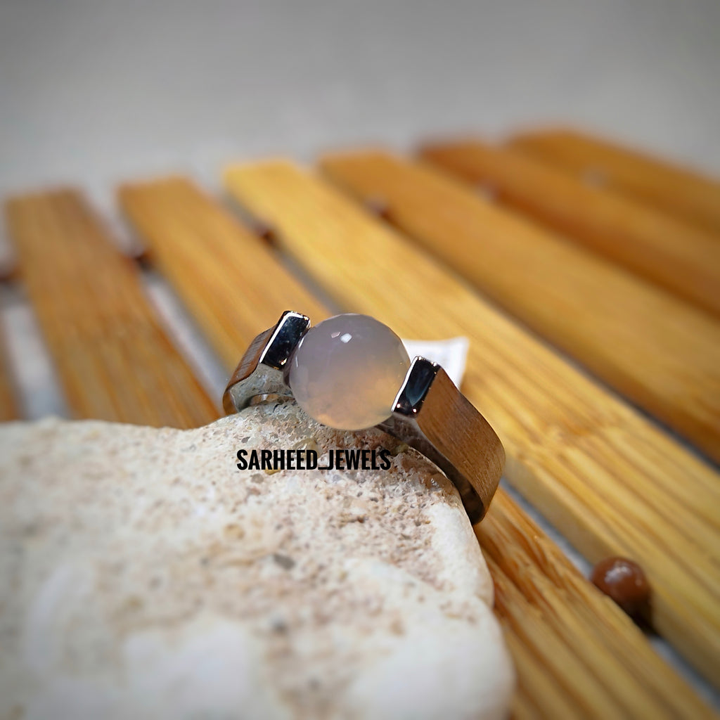 Natural Agate Men Ring