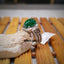 Natural Emerald and Diamond Men Ring