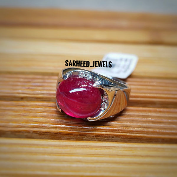Natural Ruby And Diamond Men Ring – SARHEED JEWELS CO.