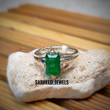 Natural Emerald Men Ring