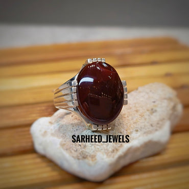 Natural Agate Men Ring