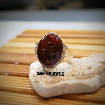 Natural Agate Men Ring