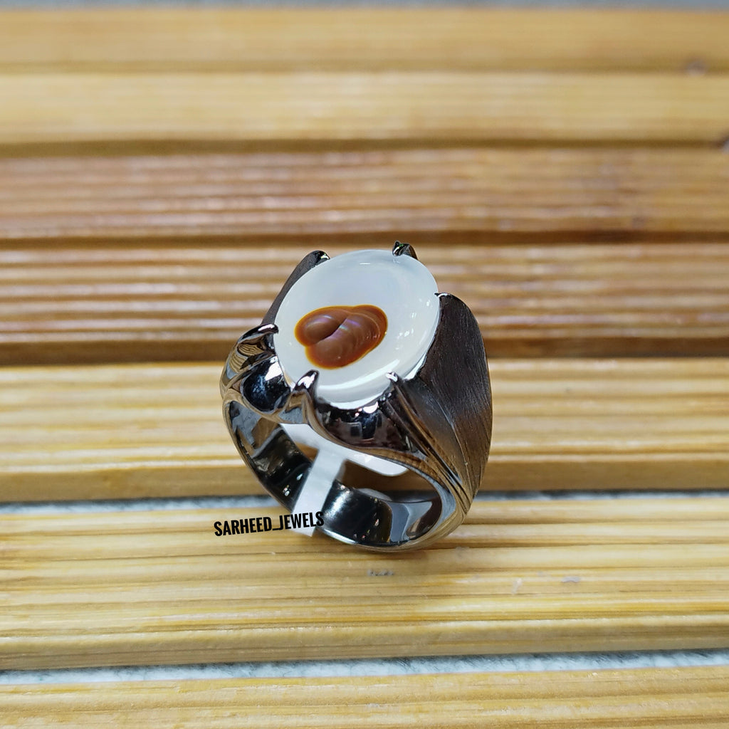 Natural Fire Agate Men Ring