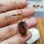 Natural Dendritic Agate Gold Necklace