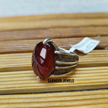 Natural Agate Men Ring