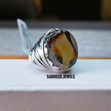 Natural Agate Men Ring