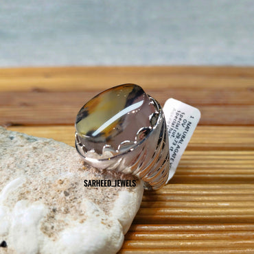 Natural Agate Men Ring