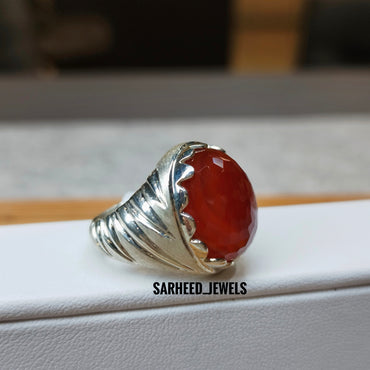 Natural Agate Men Ring