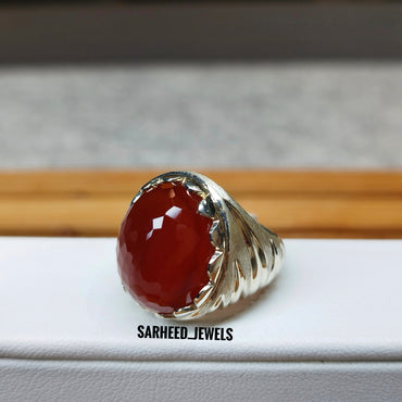 Natural Agate Men Ring