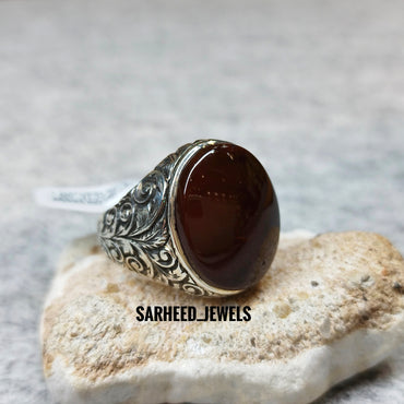 Natural Agate Men Ring
