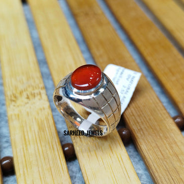 Natural Agate Men Ring