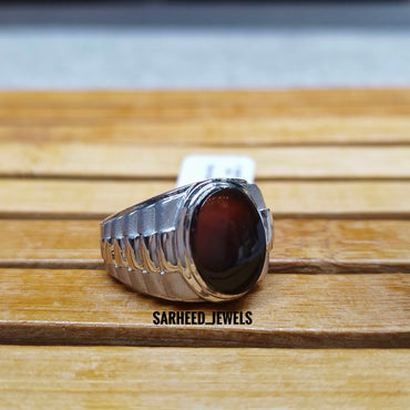 Natural Agate Men Ring