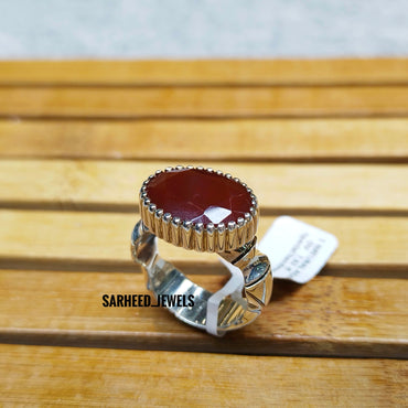 Natural Agate Men Ring