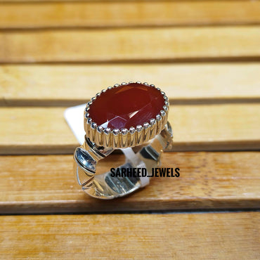 Natural Agate Men Ring