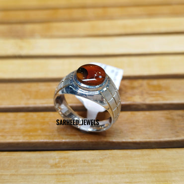 Natural Agate Men Ring