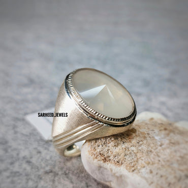 Natural Agate Men Ring
