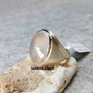 Natural Agate Men Ring