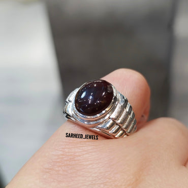 Natural Agate Men Ring