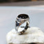 Natural Agate (Onyx) and Diamond Men Ring