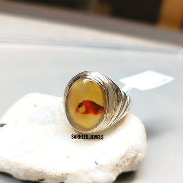 Natural Agate Men Ring