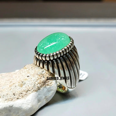 Natural Emerald Men Ring