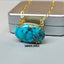 Natural Turquoise Gold Necklace