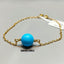 Natural Turquoise Gold Bracelet