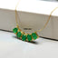 Natural Emeralds and Diamond Gold Necklace