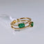 Natural Emerald and Diamond Gold Ring