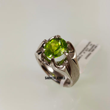 Natural Peridot Men Ring