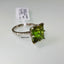 Natural Green-Tourmaline and Diamond Gold Ring