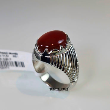Natural Agate Men Ring