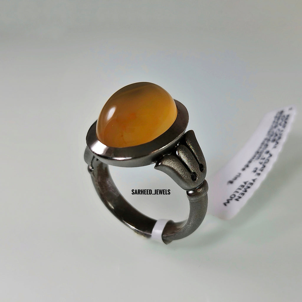 Natural Agate Men Ring