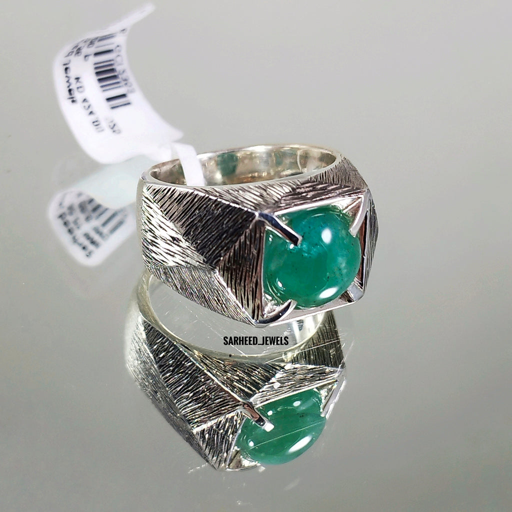 Natural Emerald Men Ring
