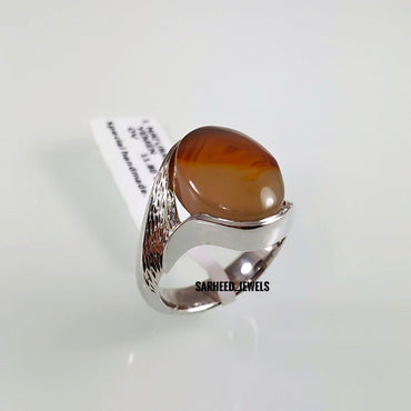 Natural Agate Men Ring