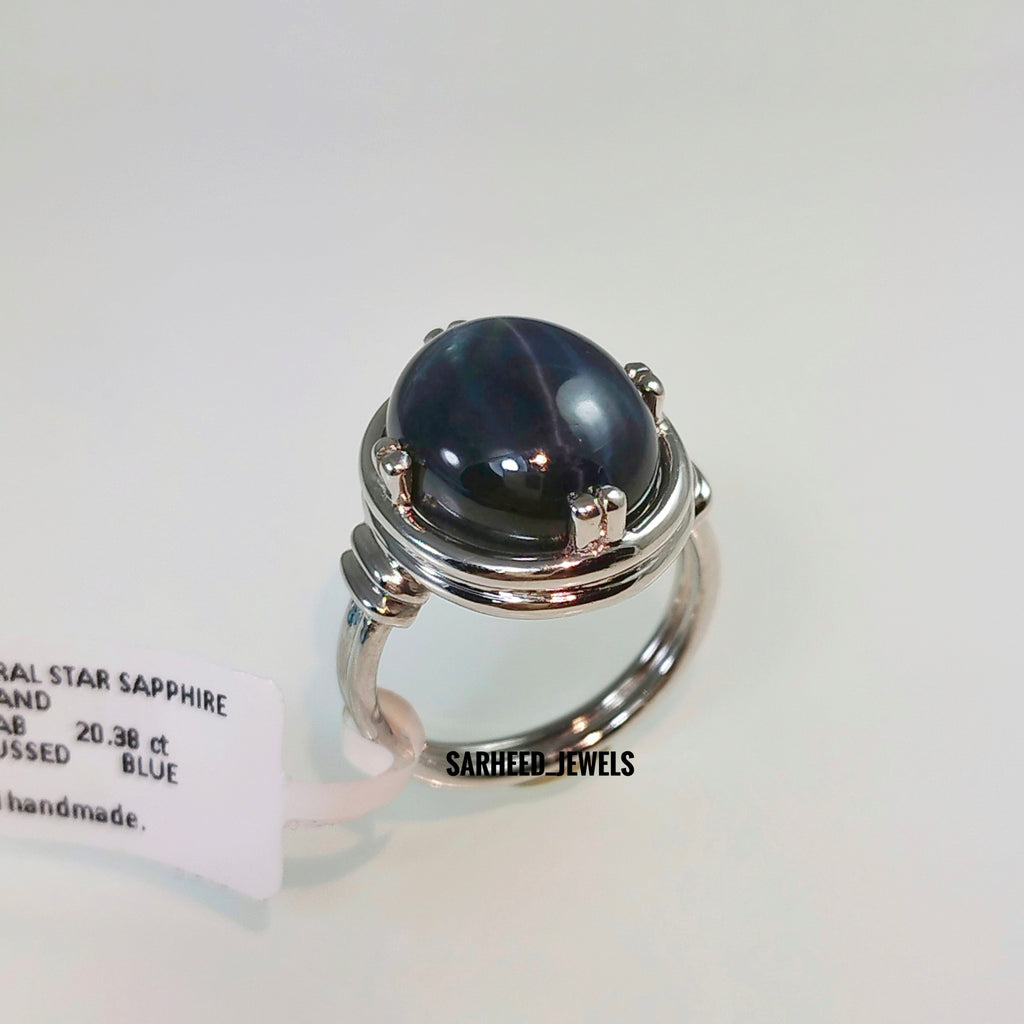 Natural Star Sapphire Men Ring