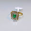 Natural Emerald and Diamond Gold Ring