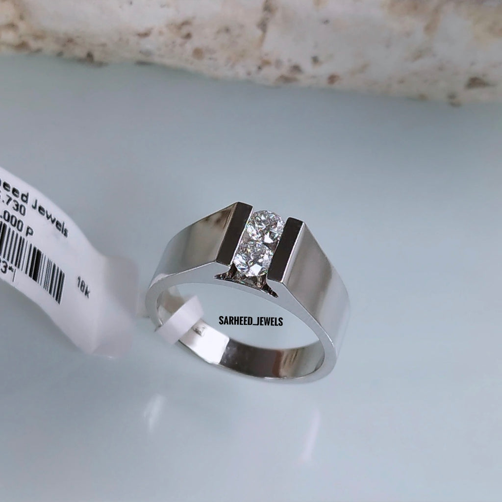 Diamond White Gold Men Ring