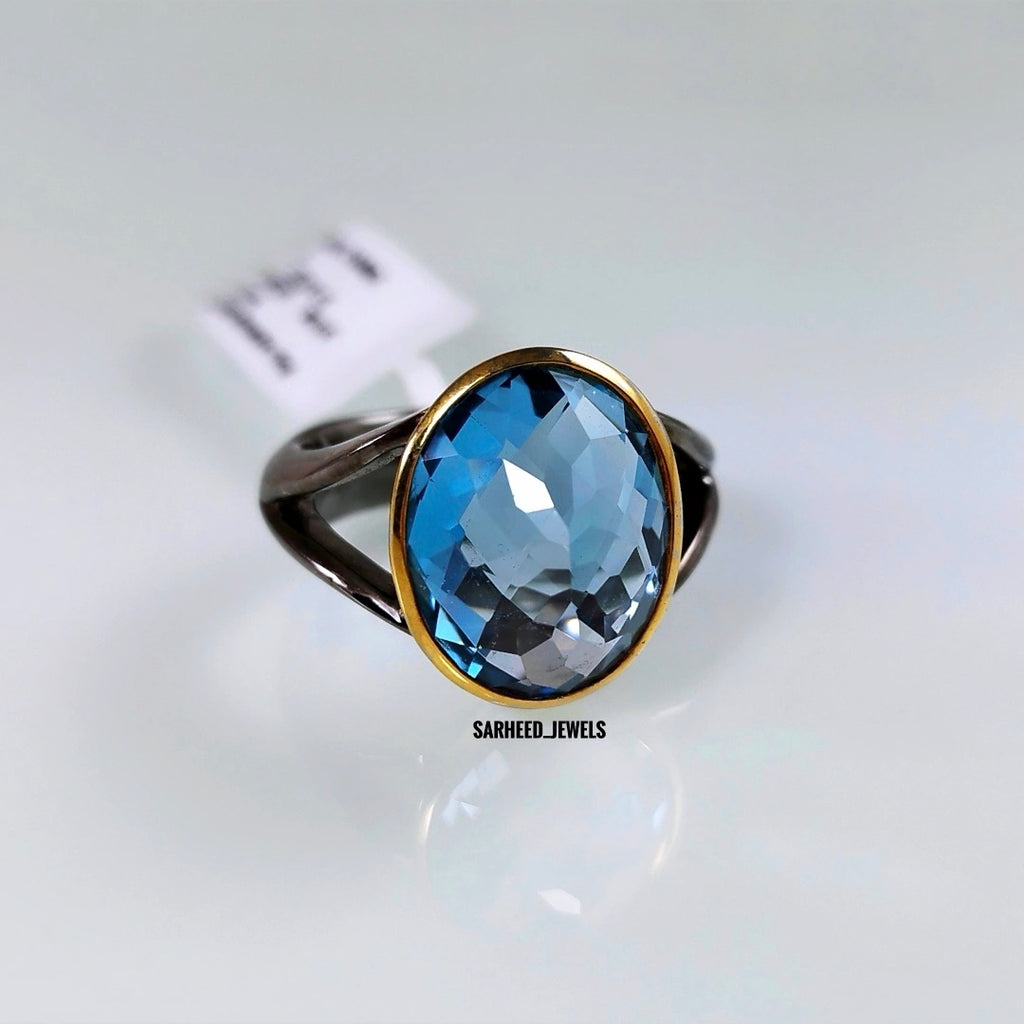 Natural Topaz Men Ring