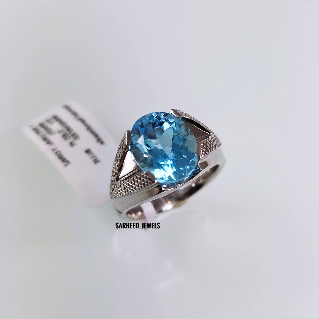 Natural Topaz Men Ring