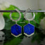 Natural Lapis Lazuli and Diamond White Gold Earrings